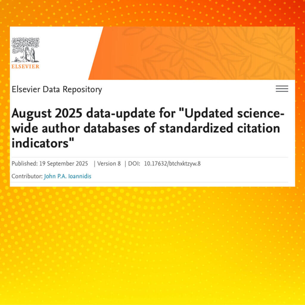 Dr. Marcus Zulian Teixeira é destaque pelo 5º ano entre os 2% principais cientistas do mundo no ranking da Stanford University (2025)